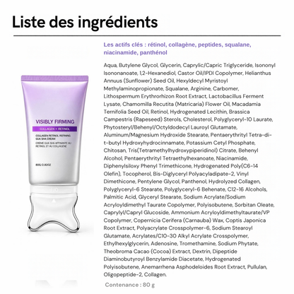Liste des ingrédients et actifs clés de la crème gua sha, tube 80 ml