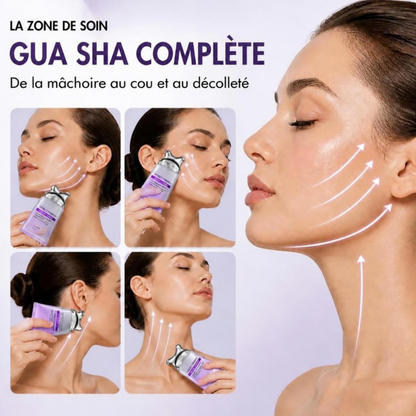 La zone de soin gua sha complète : mâchoire, cou, décolleté