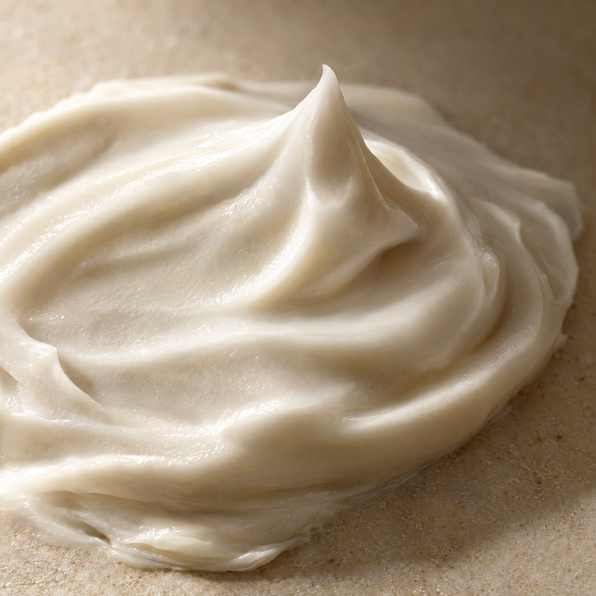 Texture légère de la crème cou et mâchoire vély